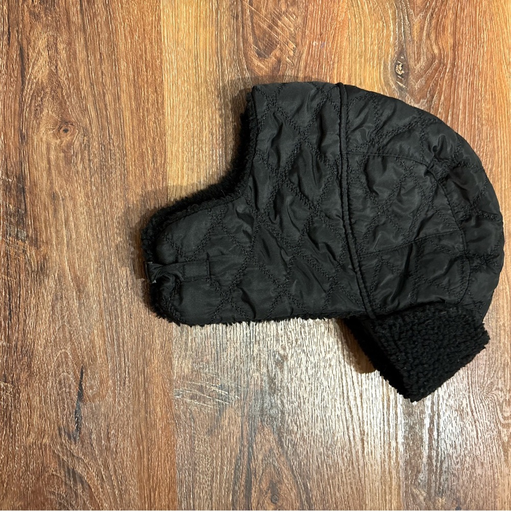 Black Quilted Winter Hat